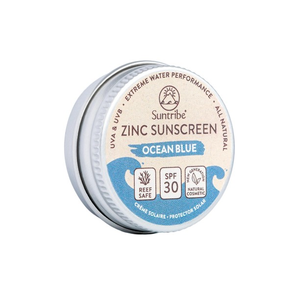 Écran Solaire Visage Minéral Zinc SPF30 Mini - Bleu Océan format 15 g | SUNTRIBE